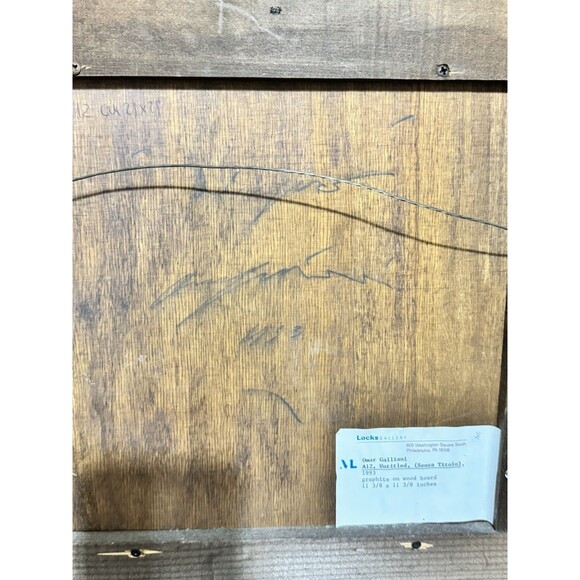 Omar Galliani 1993 Graphite on Wood Board Locks Gallery Italian Modern Art - Picture 7 of 10